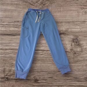 Figs Zamora Women  Jogger Scrub Pants Capri Blue S/P PO 2707 Style W22SW2012P